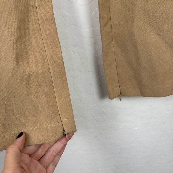 Odd Muse The Ultimate Muse Straight Leg Trousers in Camel - Picture 9 of 14